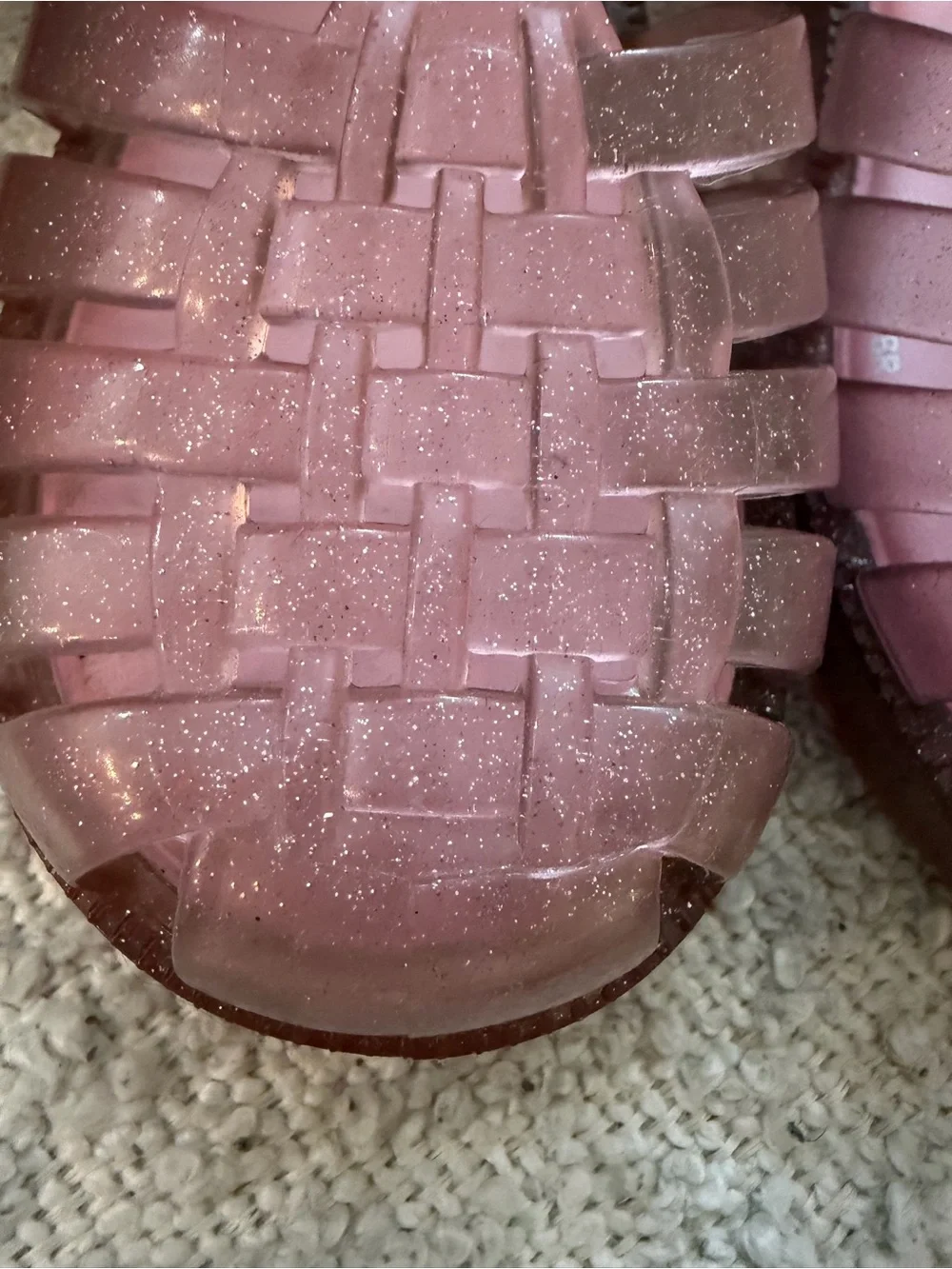 Mini Melissa Pink Glitter Jelly Sandals | Toddler Size 8  Worn Once